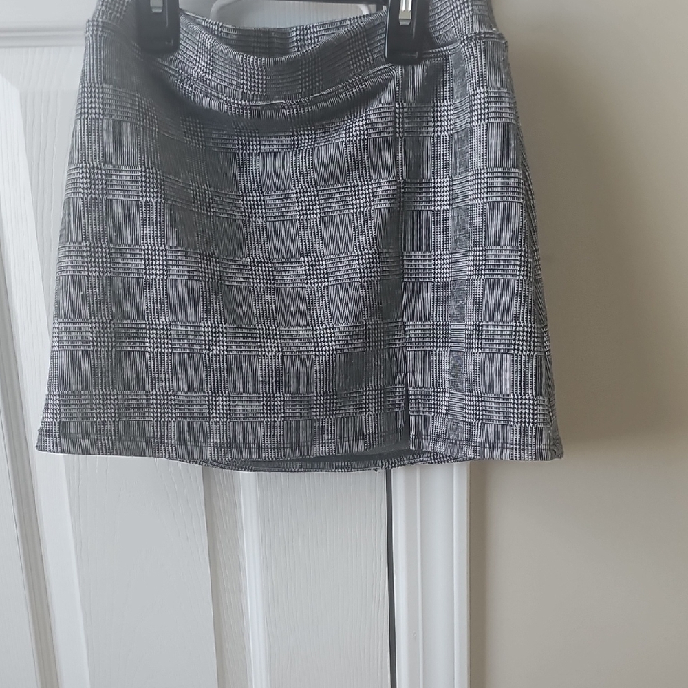 art class Gray Plaid Kids Skort